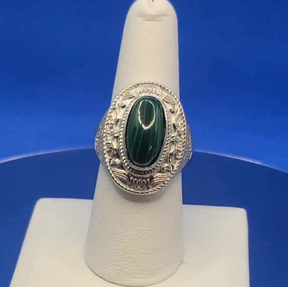 NWT African Malachite Ring Size 8 - Picture 3 of 12